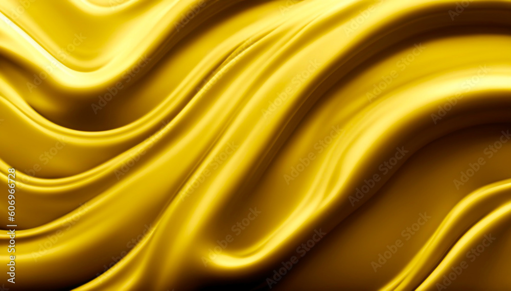 abstract flowing waves of luxurious liquid gold with pleasant glossy yellow surface velvet texture abstract flowing waves of luxurious liquid gold with pleasant glossy yellow surface velvet texture