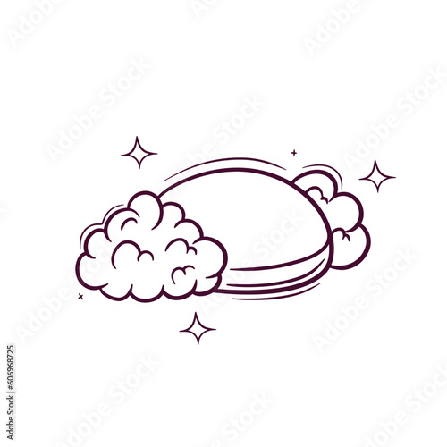Hand Drawn Soap With Foam. Doodle Vector Sketch Illustration