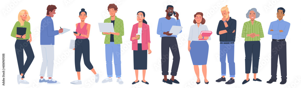 Multicultural business people. Men and women of different ages and races Multicultural business people. Men and women of different ages and races