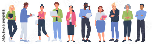 Multicultural business people. Men and women of different ages and races