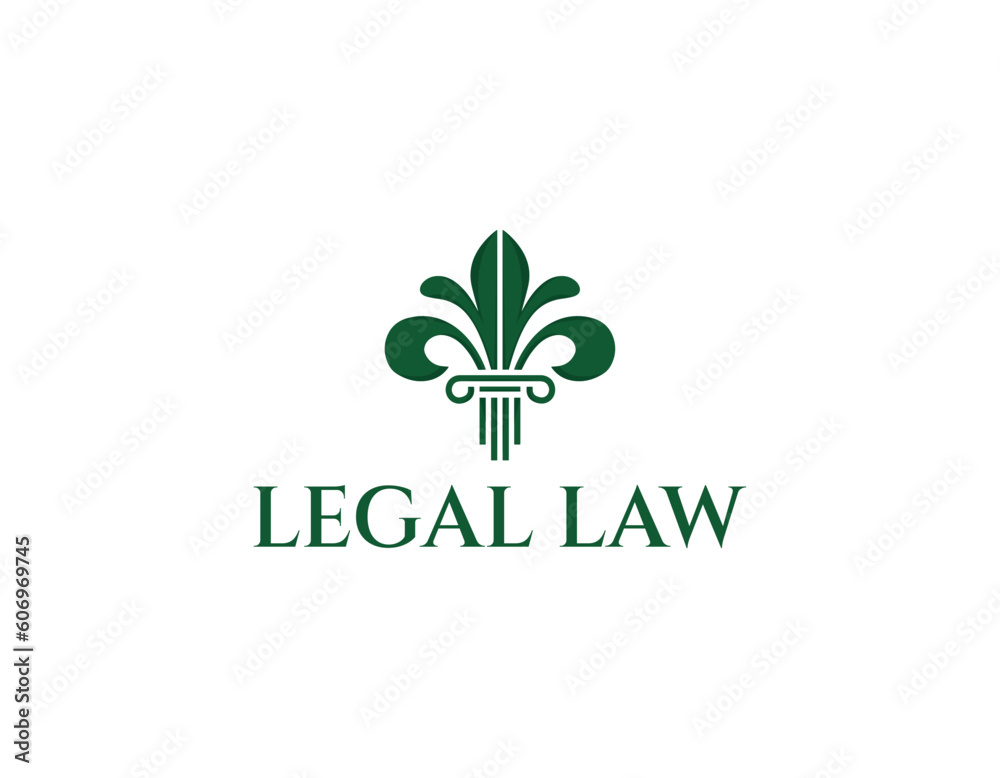 Simple Green Law Firm Business Logo Design Template Simple Green Law Firm Business Logo Design Template