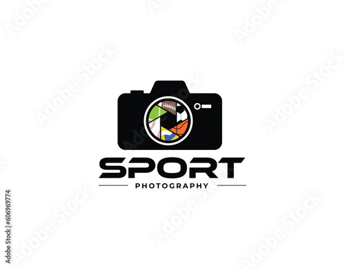 Simple Sport Photography Service Business Logo Design Template