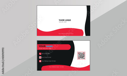 Creative and modern business card template.Modern Business Card - Creative and Clean Business Card Template. double sided business card template modern and clean style Elegant dark back background wit
