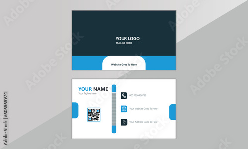Creative and modern business card template.Modern Business Card - Creative and Clean Business Card Template. double sided business card template modern and clean style Elegant dark back background wit
