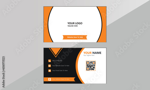 Creative and modern business card template Modern Business Card - Creative and Clean Business Card Template. double sided business card template modern and clean style Elegant dark back background wit