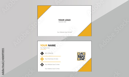 Creative and modern business card template Modern Business Card - Creative and Clean Business Card Template. double sided business card template modern and clean style Elegant dark back background wit