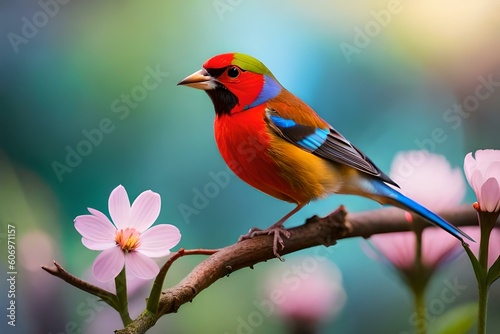 female cardinal on a branch © SAJAWAL JUTT
