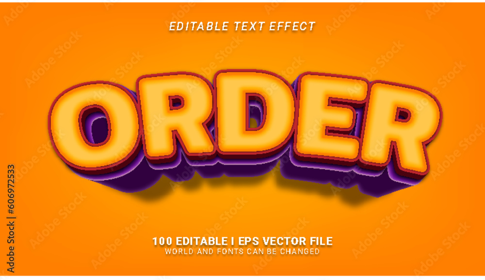 Obraz premium order 3d style text effect