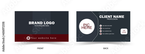 Creative and modern business card template and design. photo