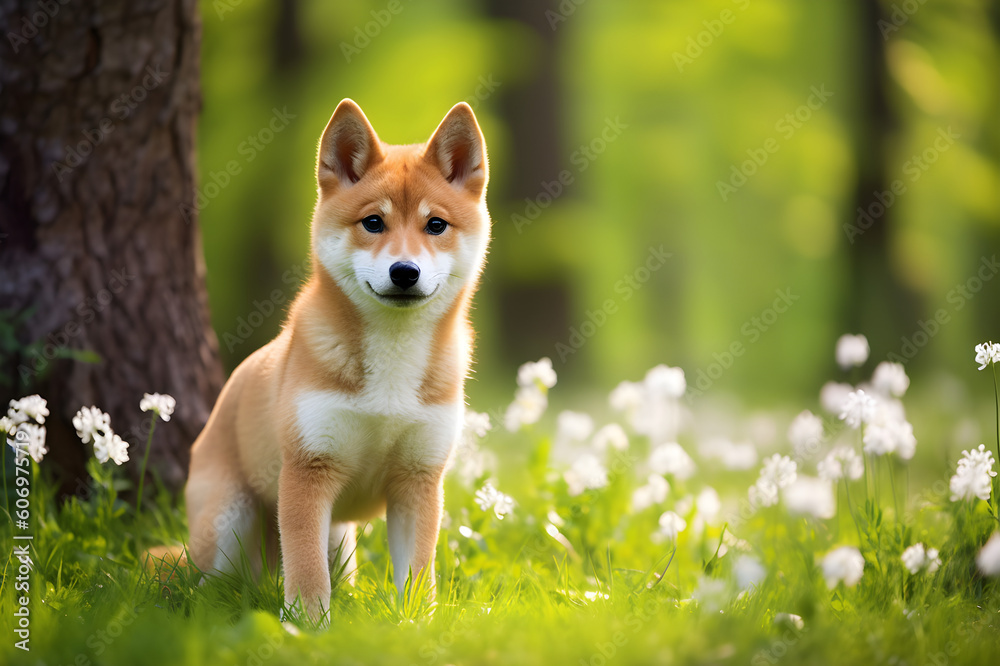 Shiba Inu dog studio shot, Generative AI Shiba Inu dog studio shot, Generative AI