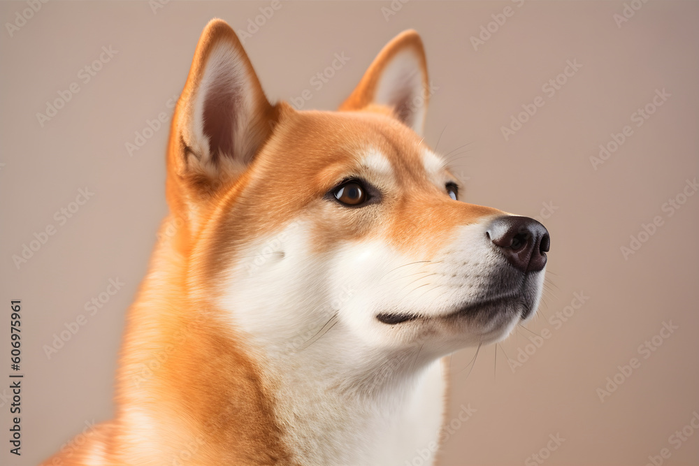 Shiba Inu dog studio shot, Generative AI Shiba Inu dog studio shot, Generative AI
