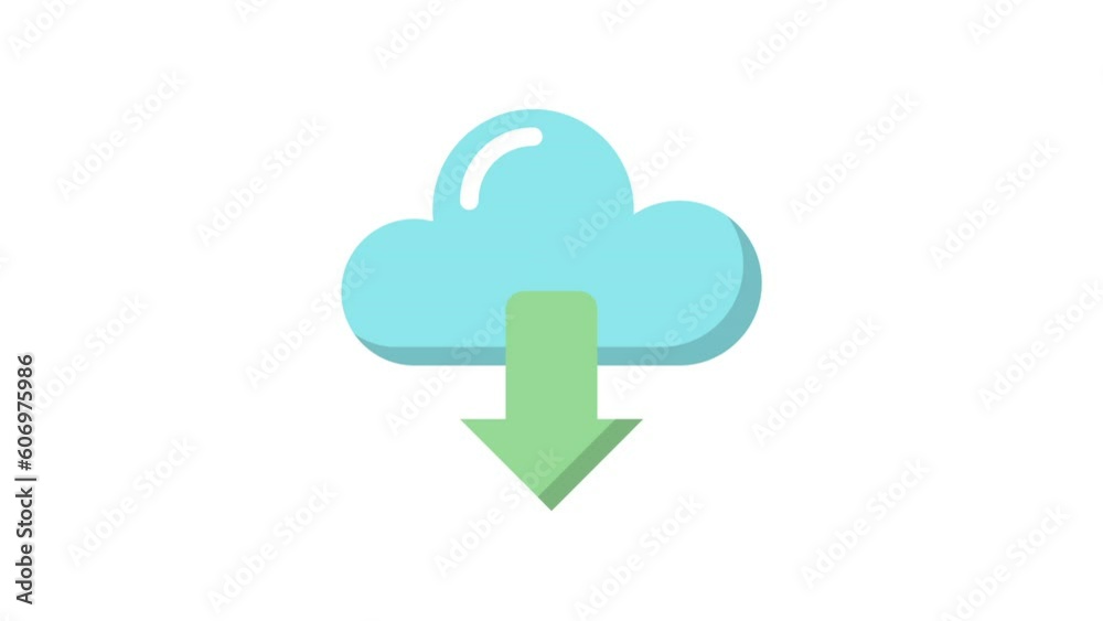 Download, Cloud Computing animated icon on white background.
Download, Cloud Computing animated icon on white background.