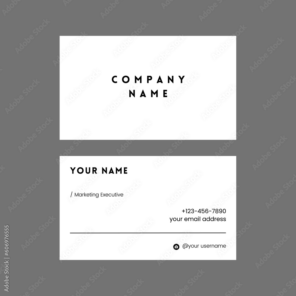 Vector Modern Creative and Clean Business Card Template. Luxury and elegant white business card. Design with trendy pattern minimalist print template.
