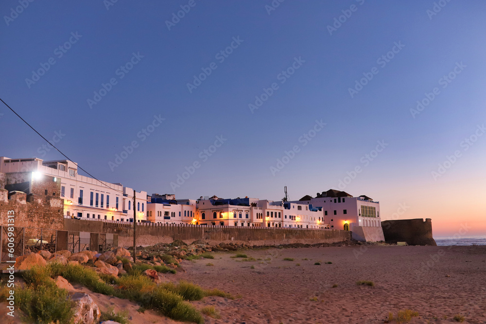 sunset in the moroccan village of Asilah