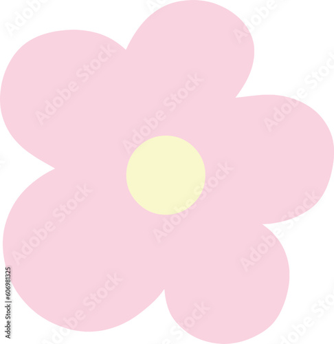 cute flower collection pastel vecter 