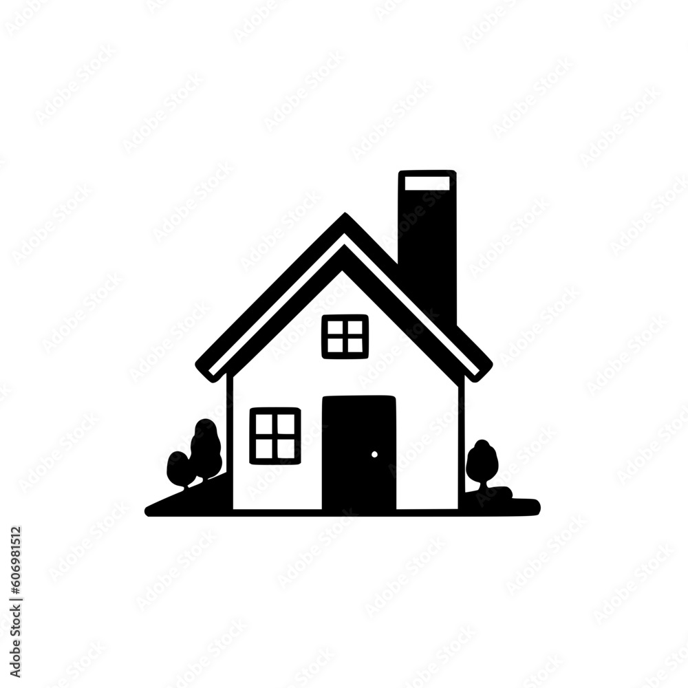 House vector illustration isolated on transparent background House vector illustration isolated on transparent background