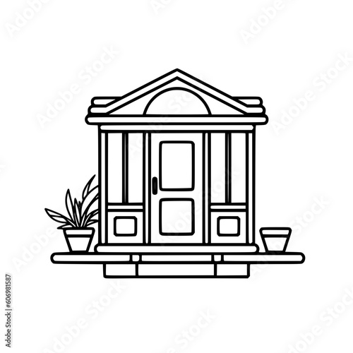 Porch vector illustration isolated on transparent background