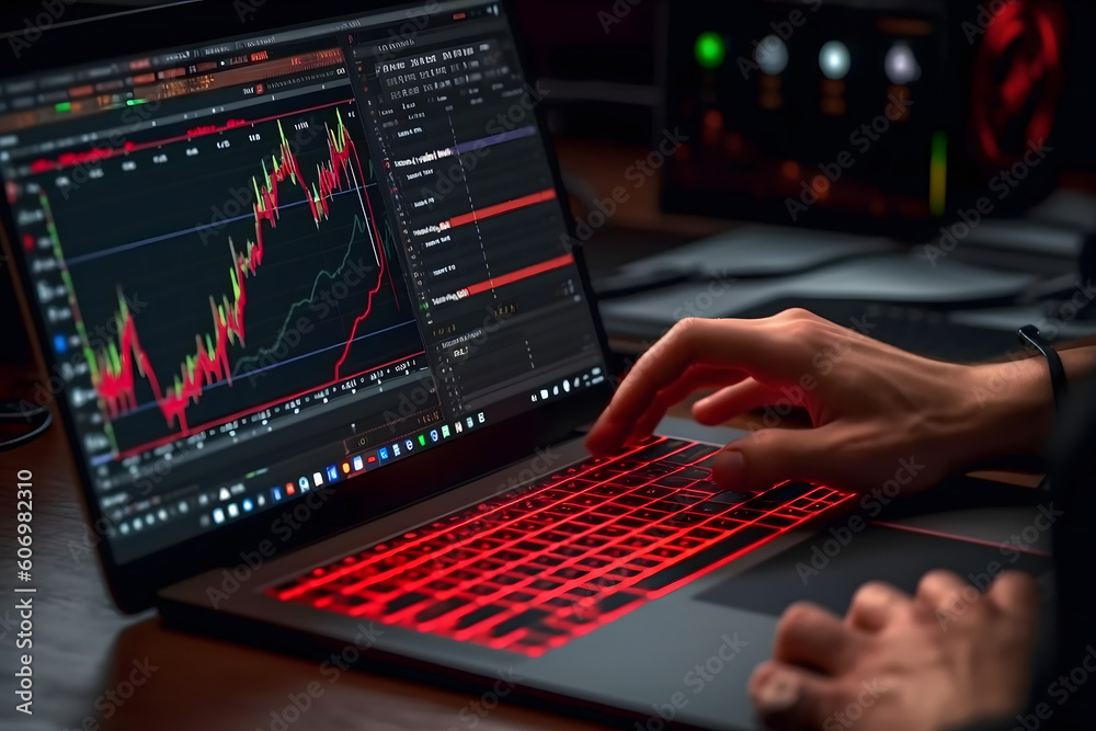 laptop on the screen of a person laptop on the screen of a person