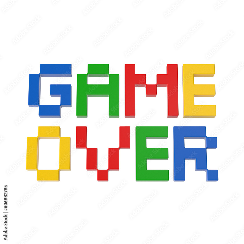 game over pixel symbol game over pixel symbol