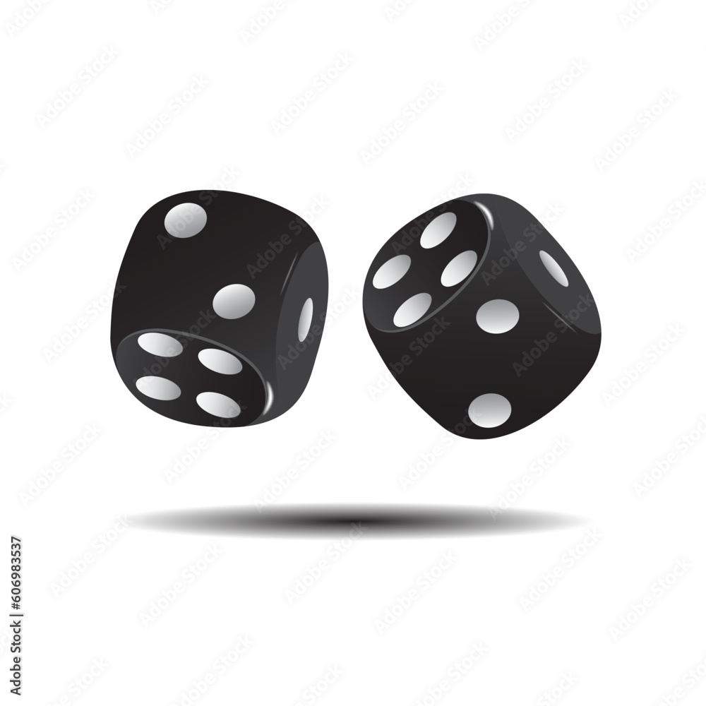 black dice isolated on white black dice isolated on white