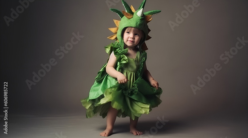 girl in dragon costume. generated by AI