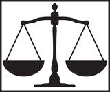 Weight  libra scales justice black and white svg vector cut file cricut silhouette design for t-shirt shops books car décor sticker etc 