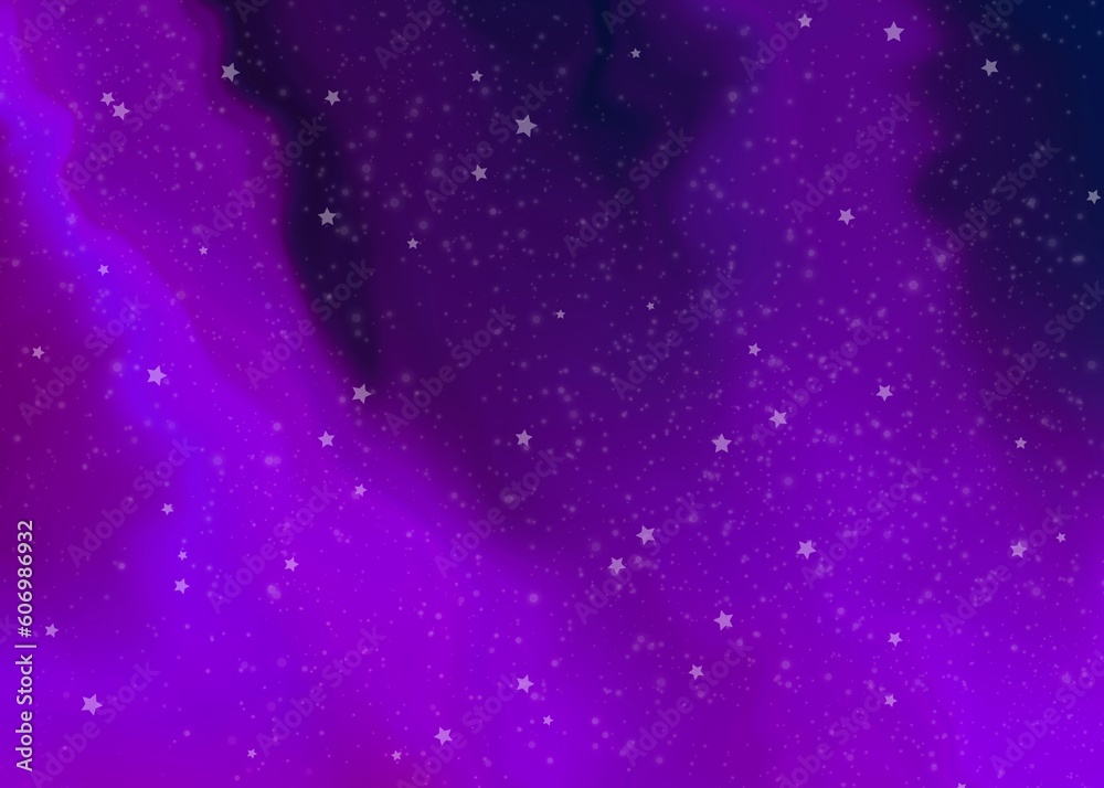 Purple and stars background and motion blurred effect,Abstract background. 
