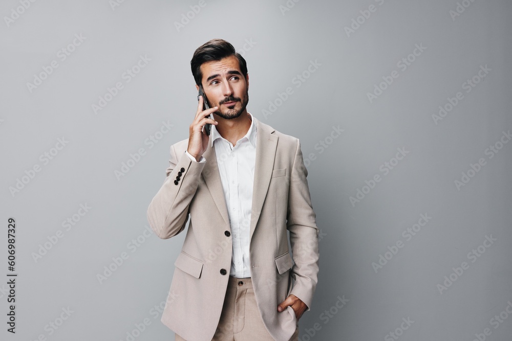 call man portrait business suit smartphone phone adult happy smile hold call man portrait business suit smartphone phone adult happy smile hold