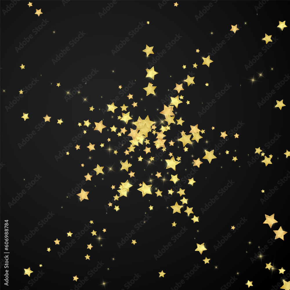 Magic stars vector overlay.  Gold stars scattered
