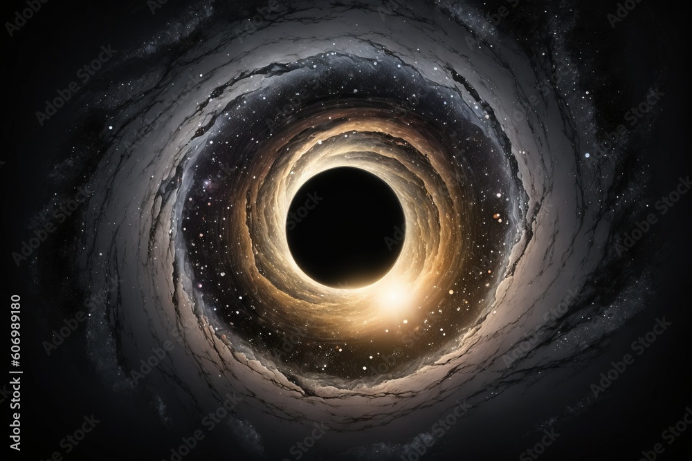 Circular black  hole in the outer space
