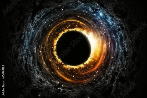 Circular black  hole in the outer space