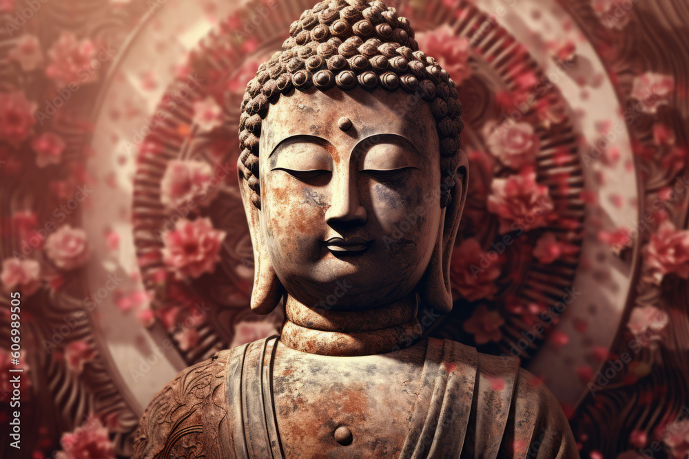 Buddha Portrait. Generative AI

