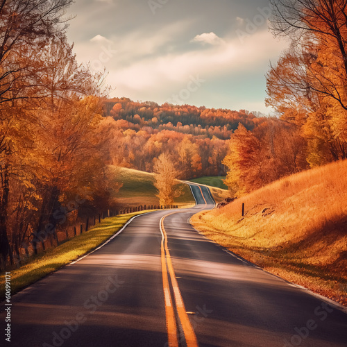 road in autumn