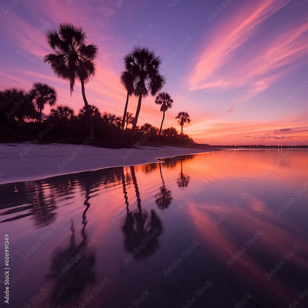 Serenity Unveiled: Capturing the Tranquility of the Beach Sunset