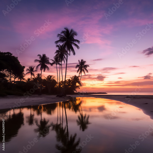 A Symphony of Light: Reveling in the Stunning Beach Sunset © AL FAHMI
