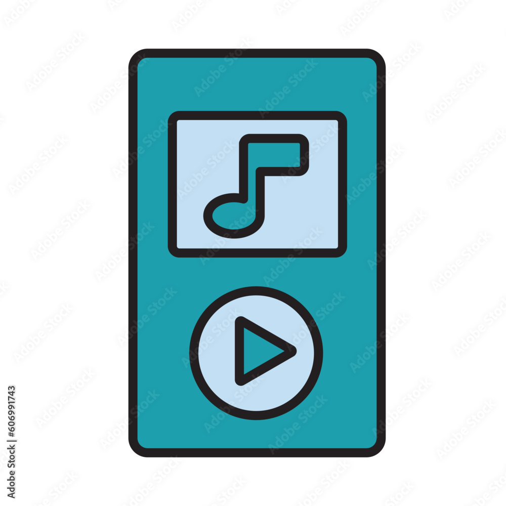 Filled Line MUSIC PLAYER design vector icon design vector line icon svg Filled Line MUSIC PLAYER design vector icon design vector line icon svg