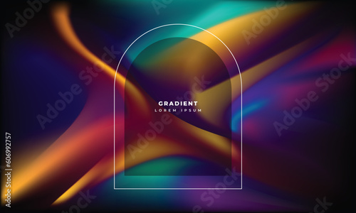 Colorful gradient mesh background template copy space. Fluid colour backdrop design. Suitable for poster, banner, landing page, brochure, flyer, pamphlet, or cover.