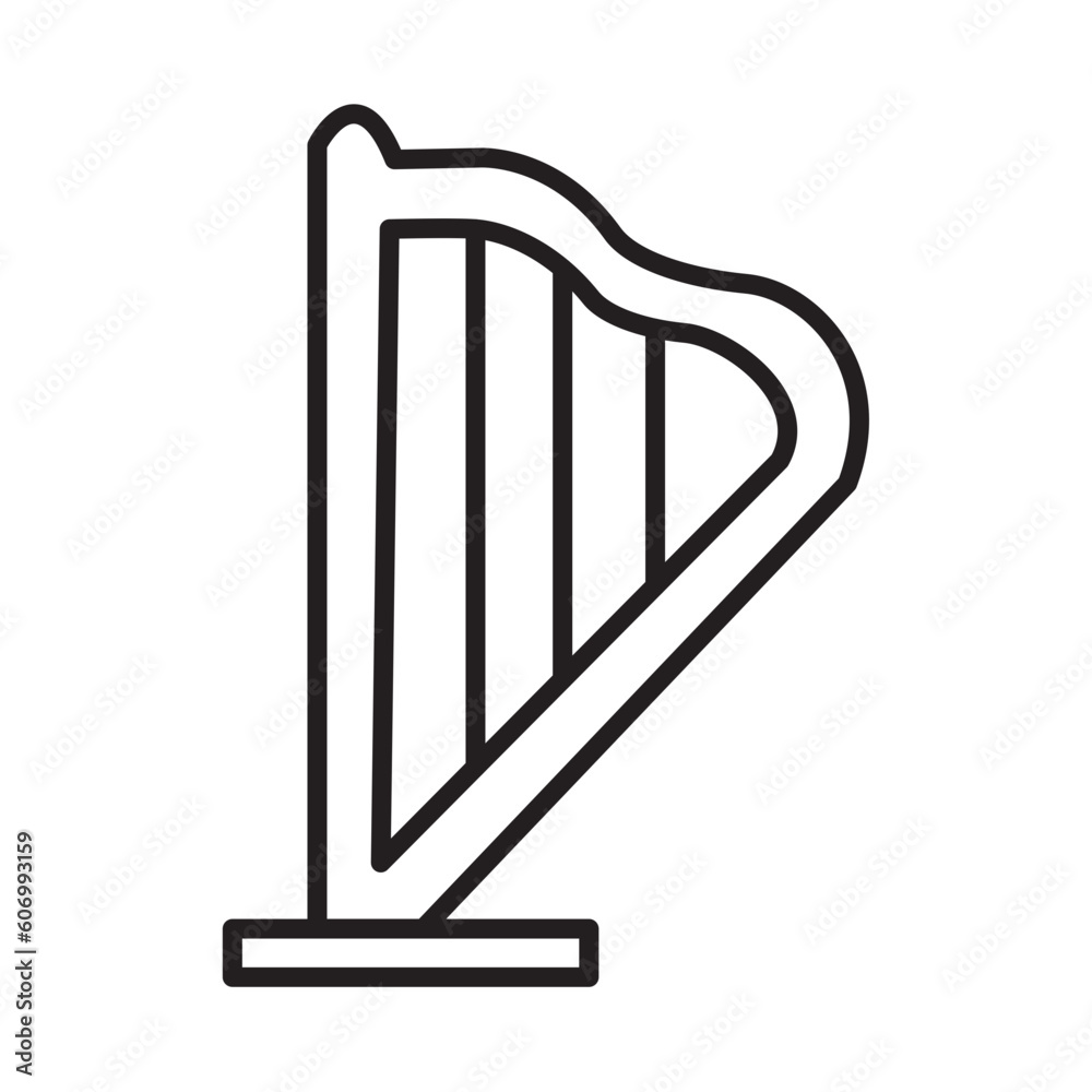 HARP design vector icon design vector line icon svg HARP design vector icon design vector line icon svg
