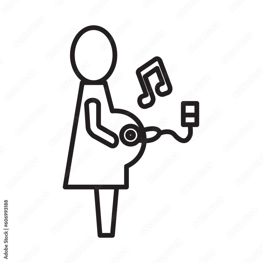MUSIC FOR MATERNITY design vector icon design vector line icon svg MUSIC FOR MATERNITY design vector icon design vector line icon svg