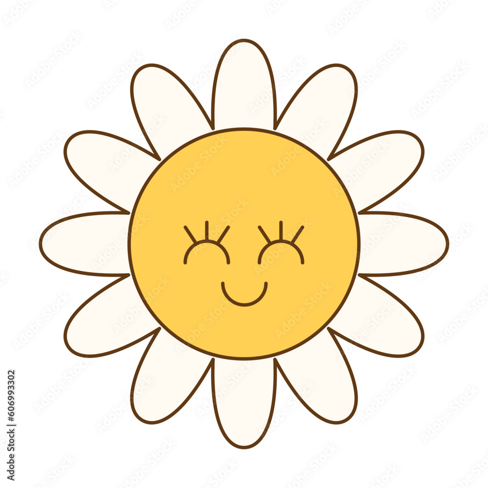 Cute retro Groovy Flower Cute retro Groovy Flower