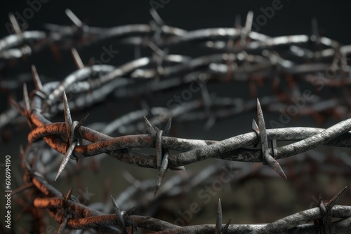 Barbed wire cinematic. Generate Ai