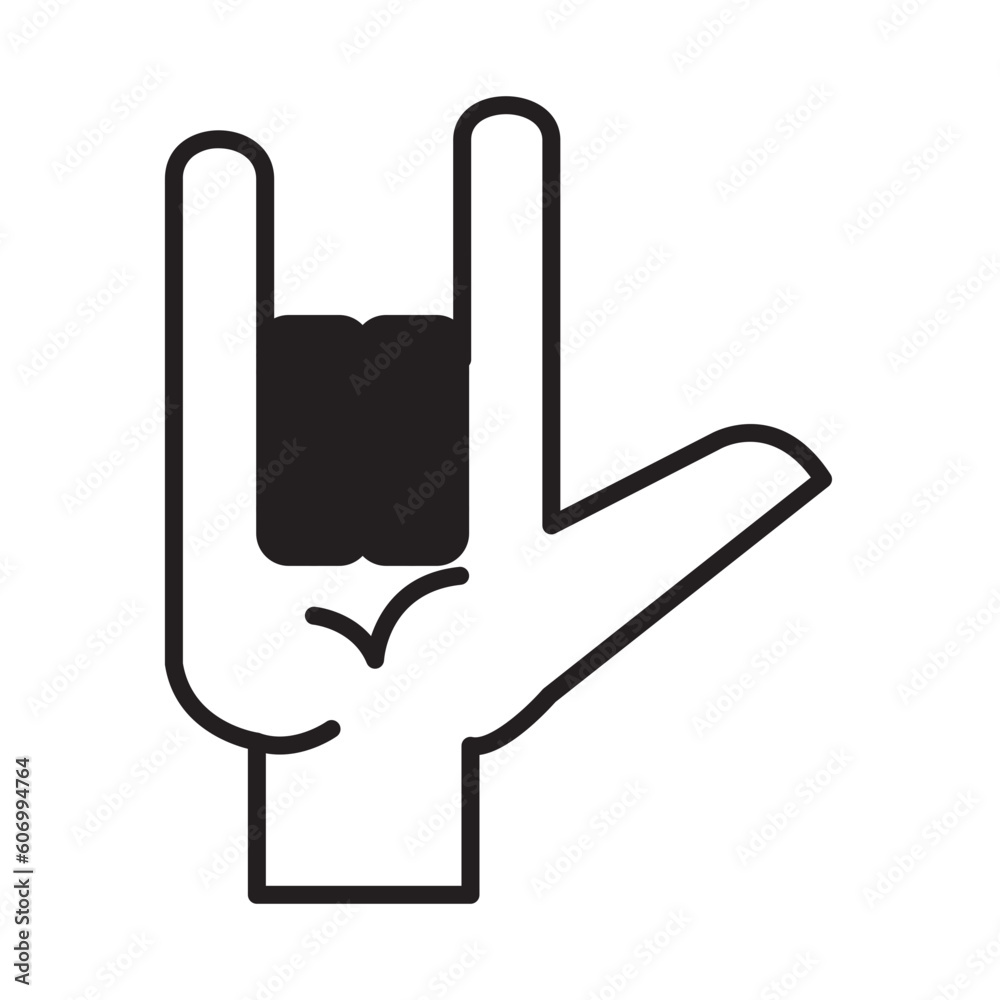 Solid Line ROCK MUSIC design vector icon design vector line icon svg Solid Line ROCK MUSIC design vector icon design vector line icon svg