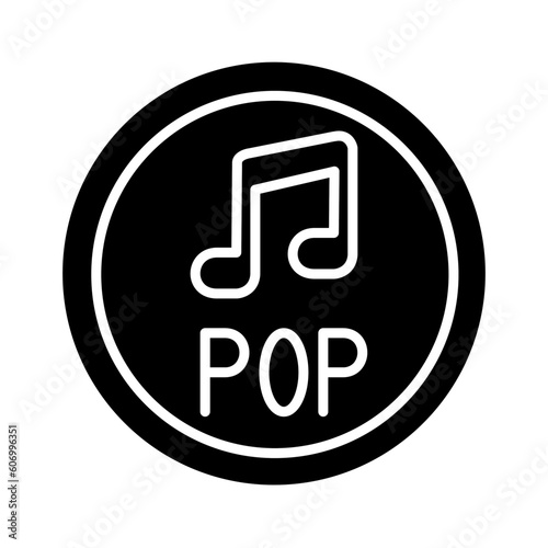 Solid POP MUSIC design vector icon design vector line icon svg