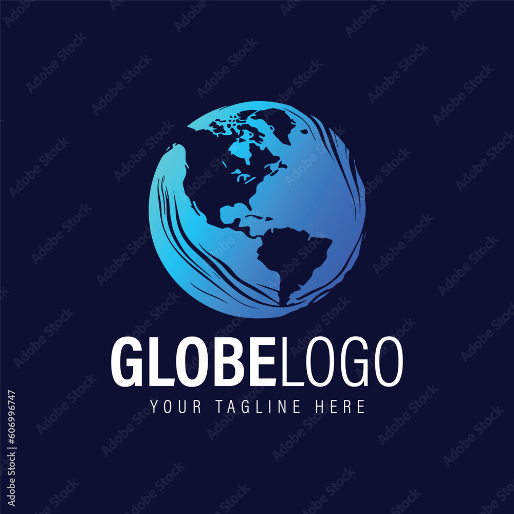 Globo Logo Design Abstract Globe Logo