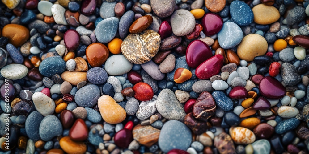 AI Generated. AI Generative. Summer beach cost sea side pebbles stones. Graphic Art Illusstration. AI Generated. AI Generative. Summer beach cost sea side pebbles stones. Graphic Art Illusstration.