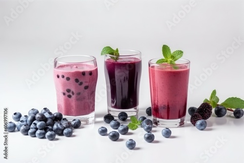 Blueberry smoothie. Generate Ai
