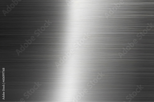 Brushed steel plate background texture horizontal. textured perforated. Generative AI