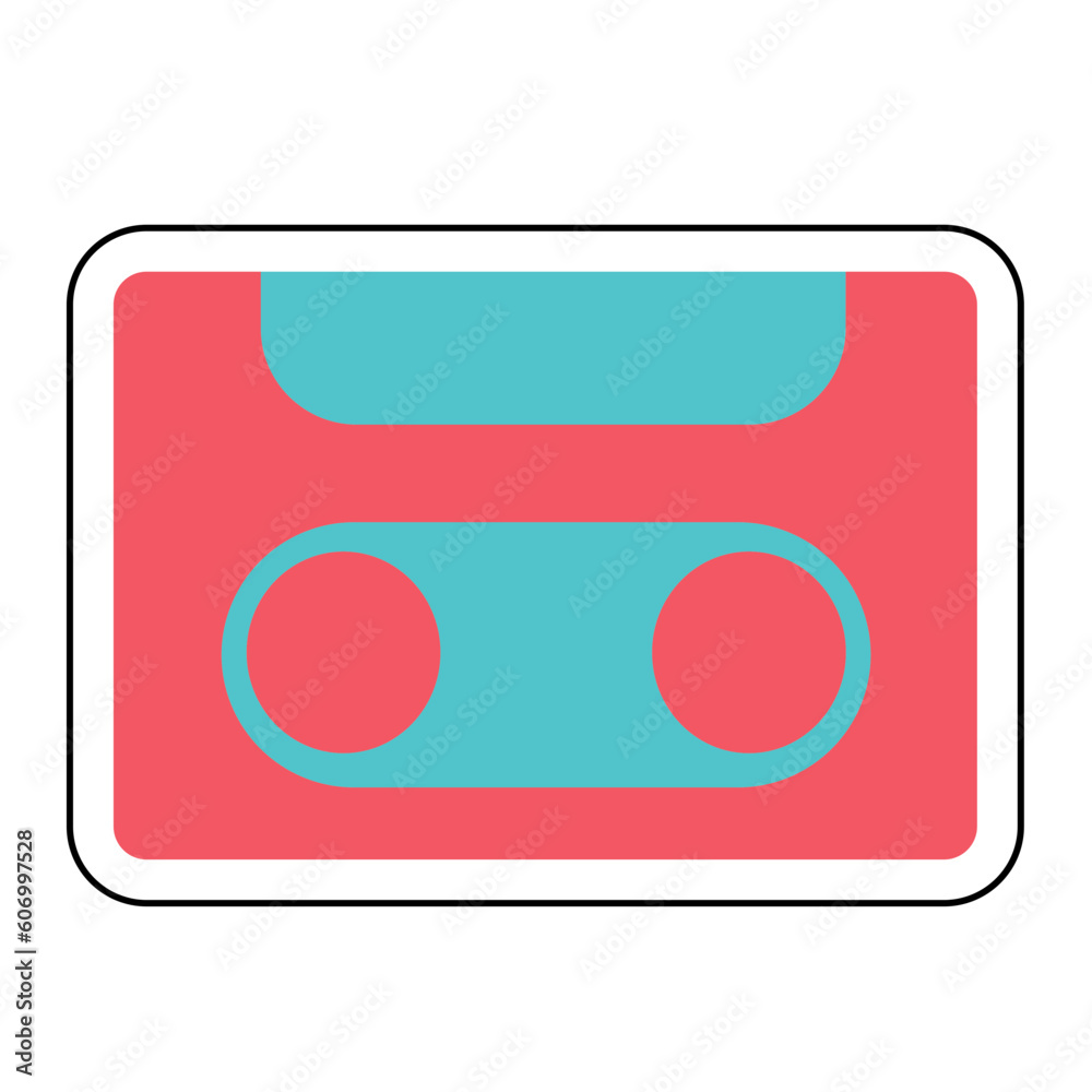 Sticker CASSETTE design vector icon design vector line icon svg Sticker CASSETTE design vector icon design vector line icon svg