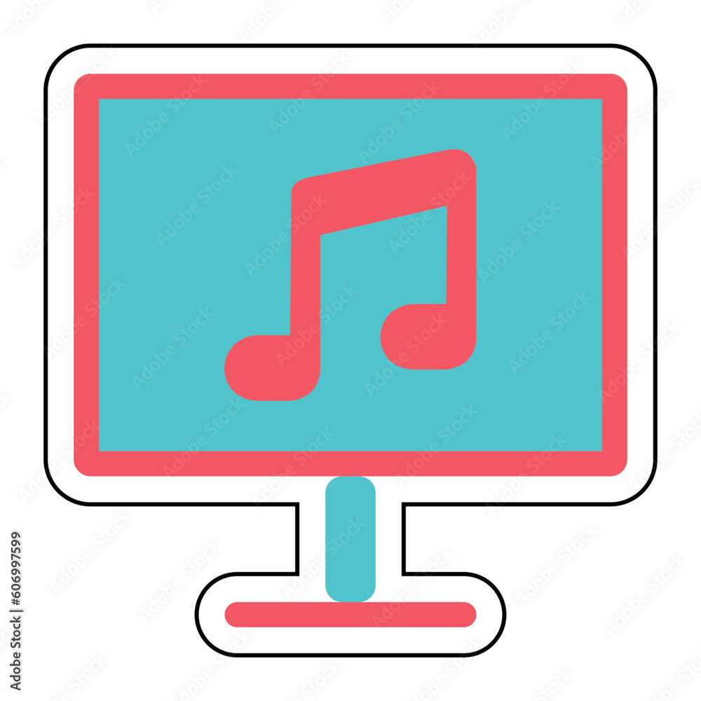 Sticker EDITING MUSIC design vector icon design vector line icon svg Sticker EDITING MUSIC design vector icon design vector line icon svg