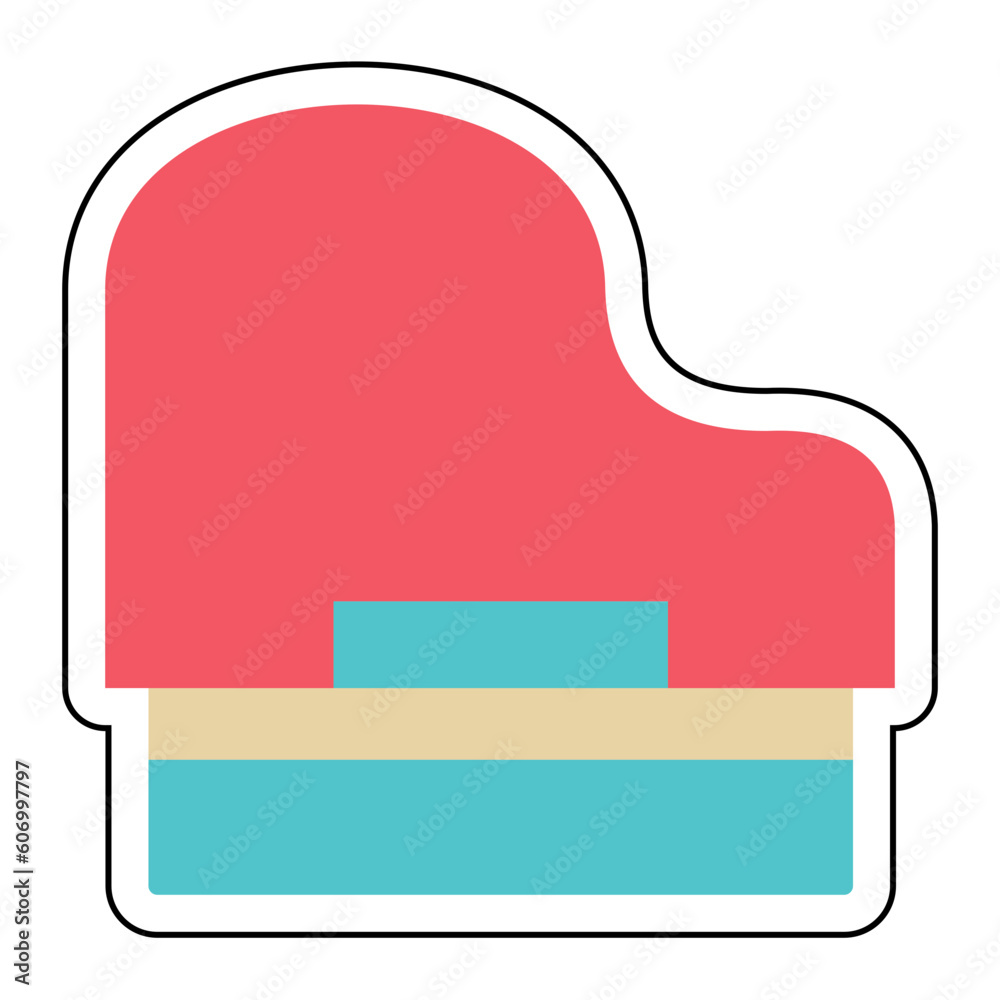 Sticker PIANO design vector icon design vector line icon svg